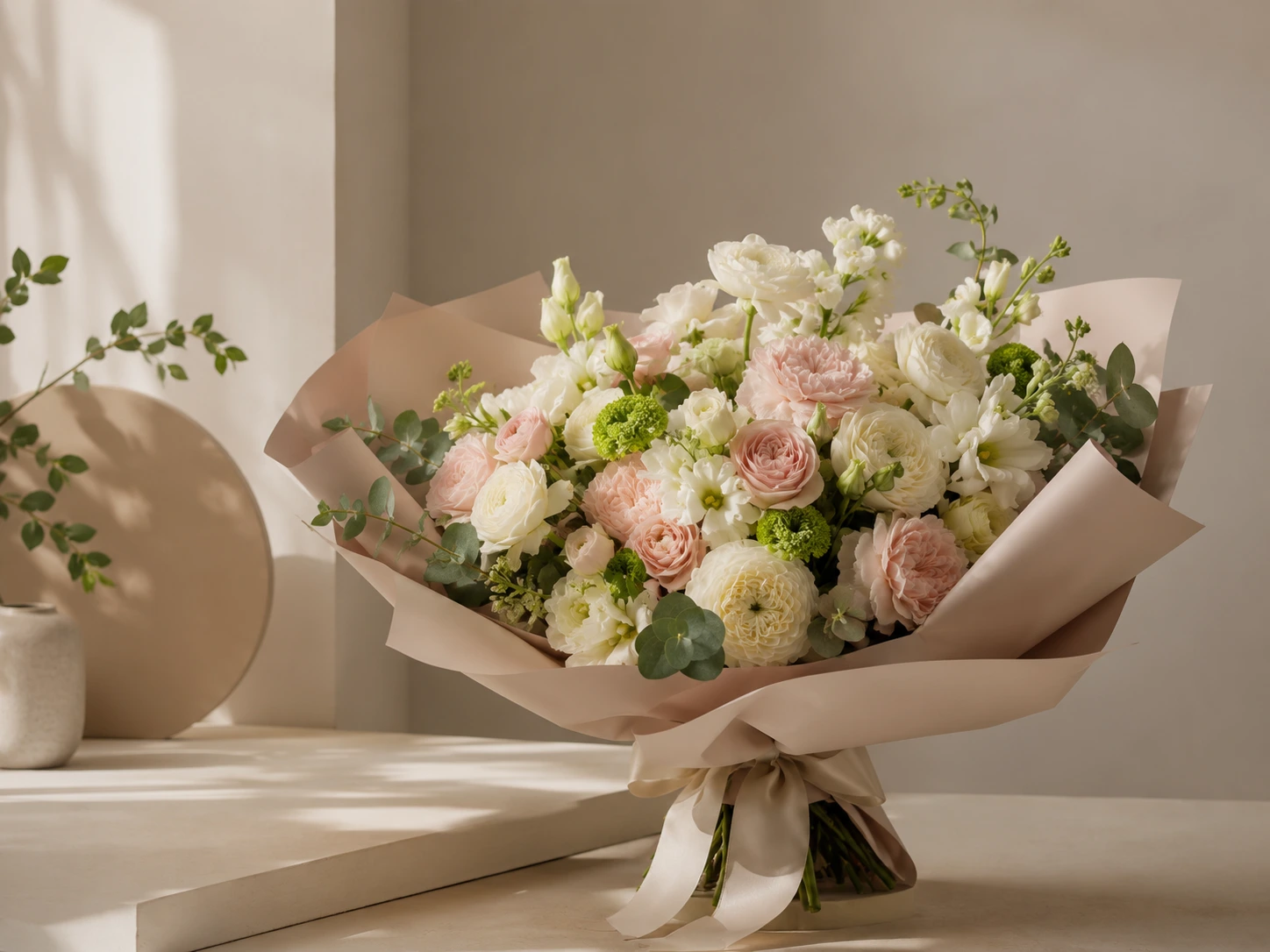 Авторский букет LES Flowers в светлой студии